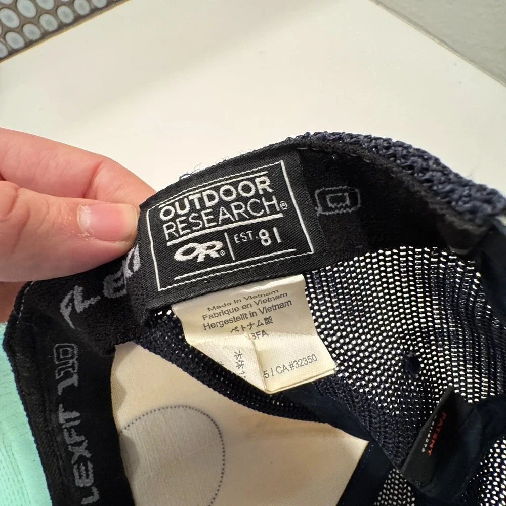 Outdoor Research Hat Cap Mens Trucker Snap Back Mesh‎ Back Graphic Logo OSFA